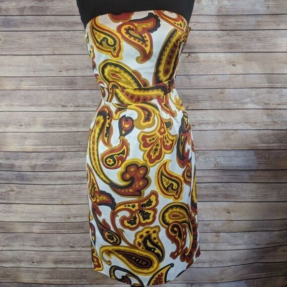 Banana Republic Paisley Strapless Dress - Picture 1 of 6